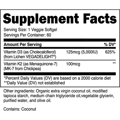 Vitamin D3 and K2