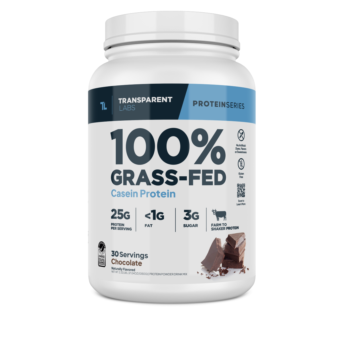 100 GrassFed Micellar Casein Protein Transparent Labs