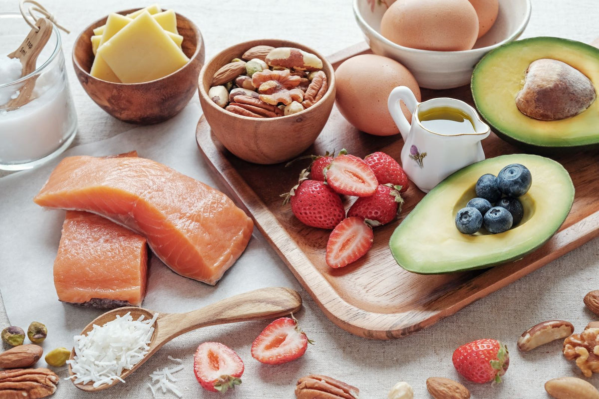 Low carb snacks resting on counter