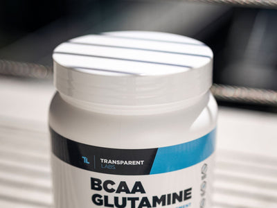 When to take BCAAS: Bottle of Transparent Labs' BCAA Glutamine