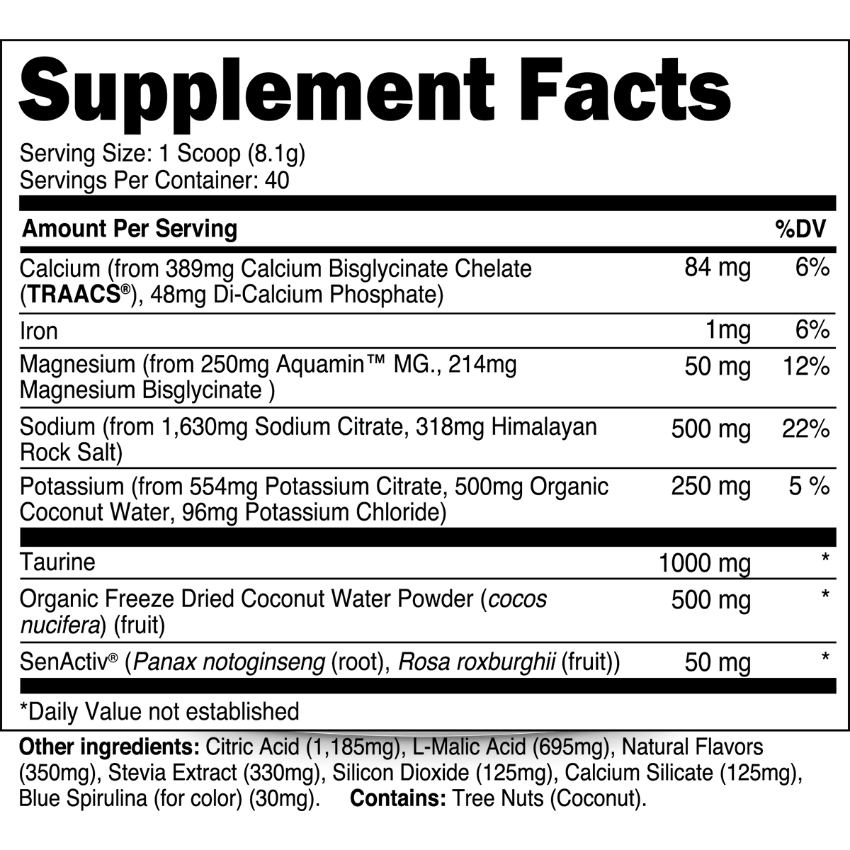 40sv Tub / Blue Raspberry