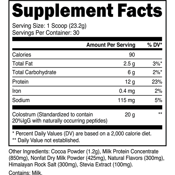 Nutrition & Supplement Facts