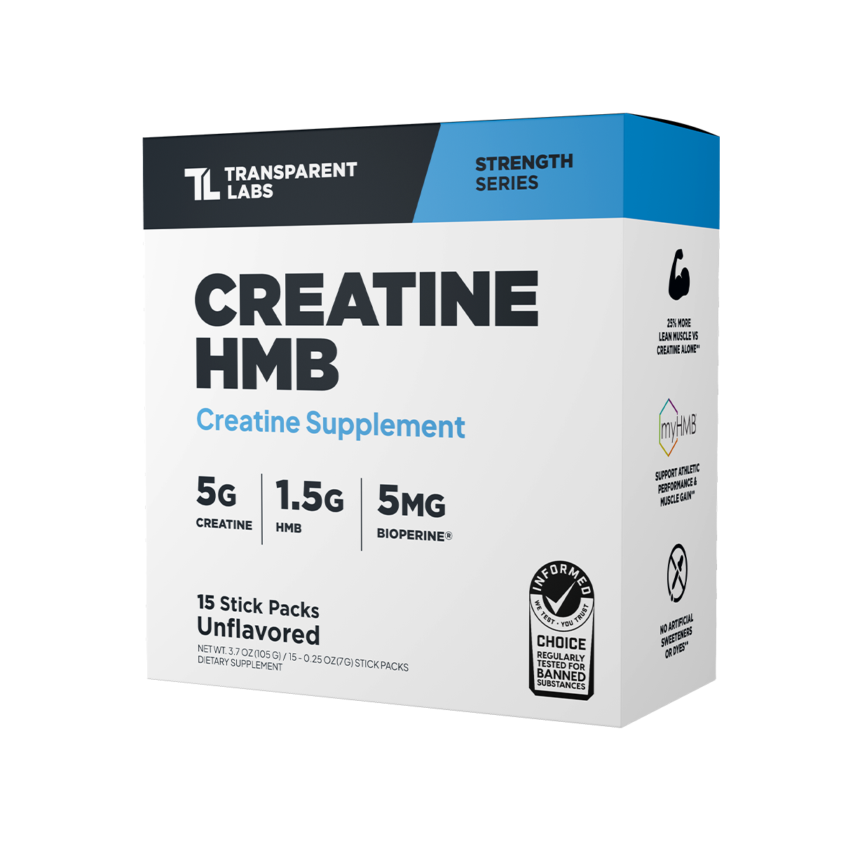 Creatine HMB Supplement - 15 Stick Packs – Transparent Labs