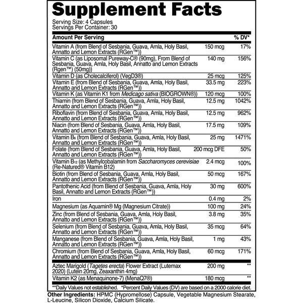 Nutrition & Supplement Facts