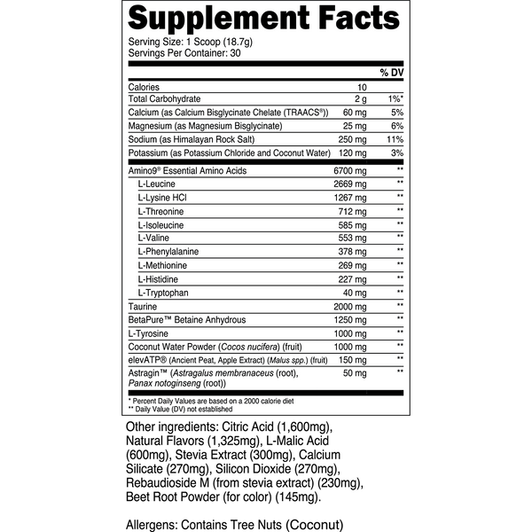 Nutrition & Supplement Facts