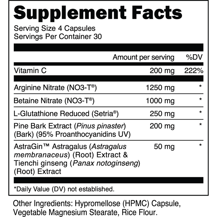 Nitric Oxide Supplement (Informed Choice Certified) – Transparent Labs