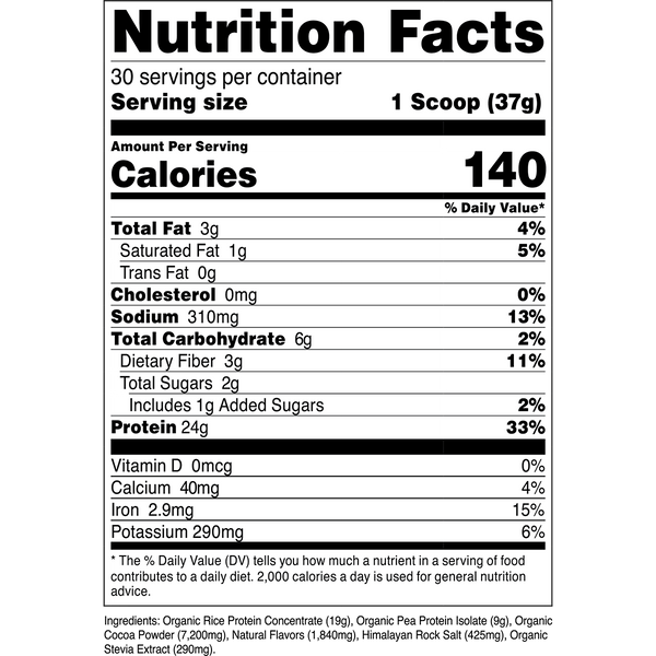 Nutrition & Supplement Facts