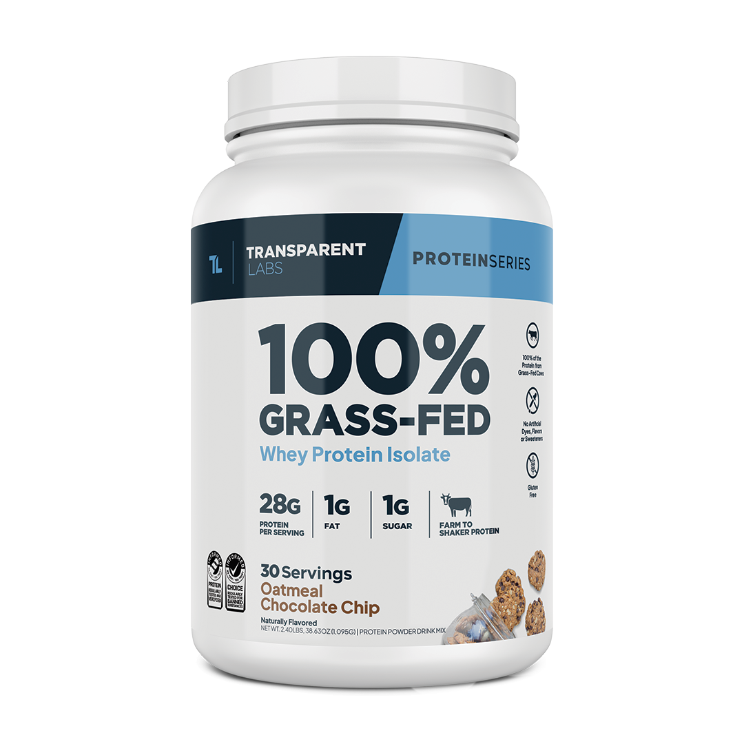 100 Grass Fed Whey Protein Isolate Powder Transparent Labs