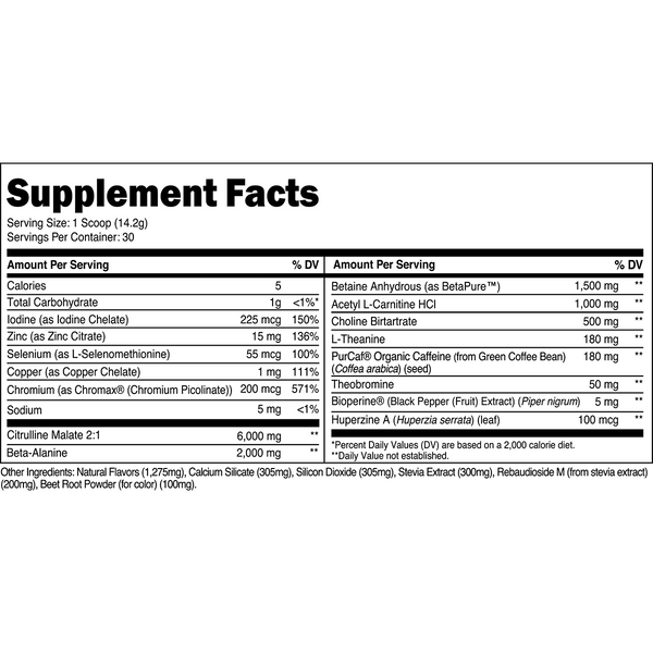 Nutrition & Supplement Facts
