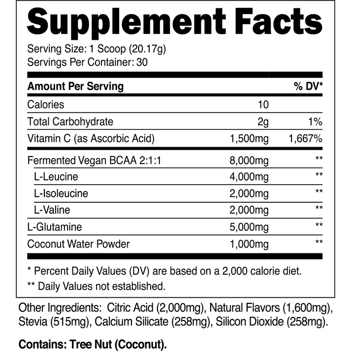 BCAA Glutamine Powder - Recovery Supplement | Transparent Labs