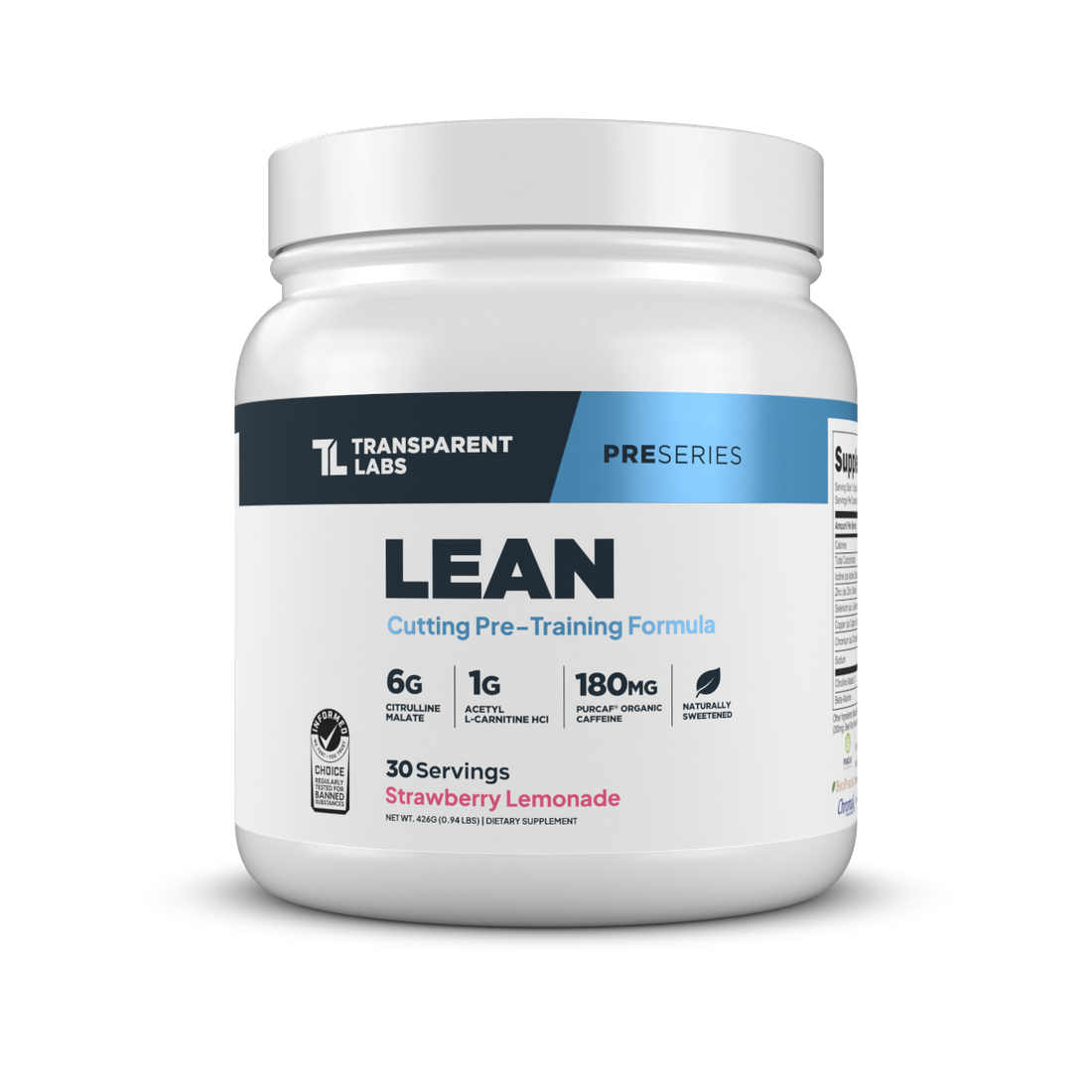 Lean Pre Workout Supplement by Transparent Labs