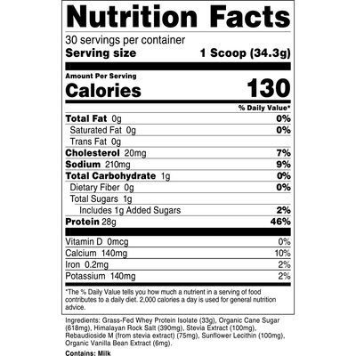 Grass-Fed Whey Protein Isolate