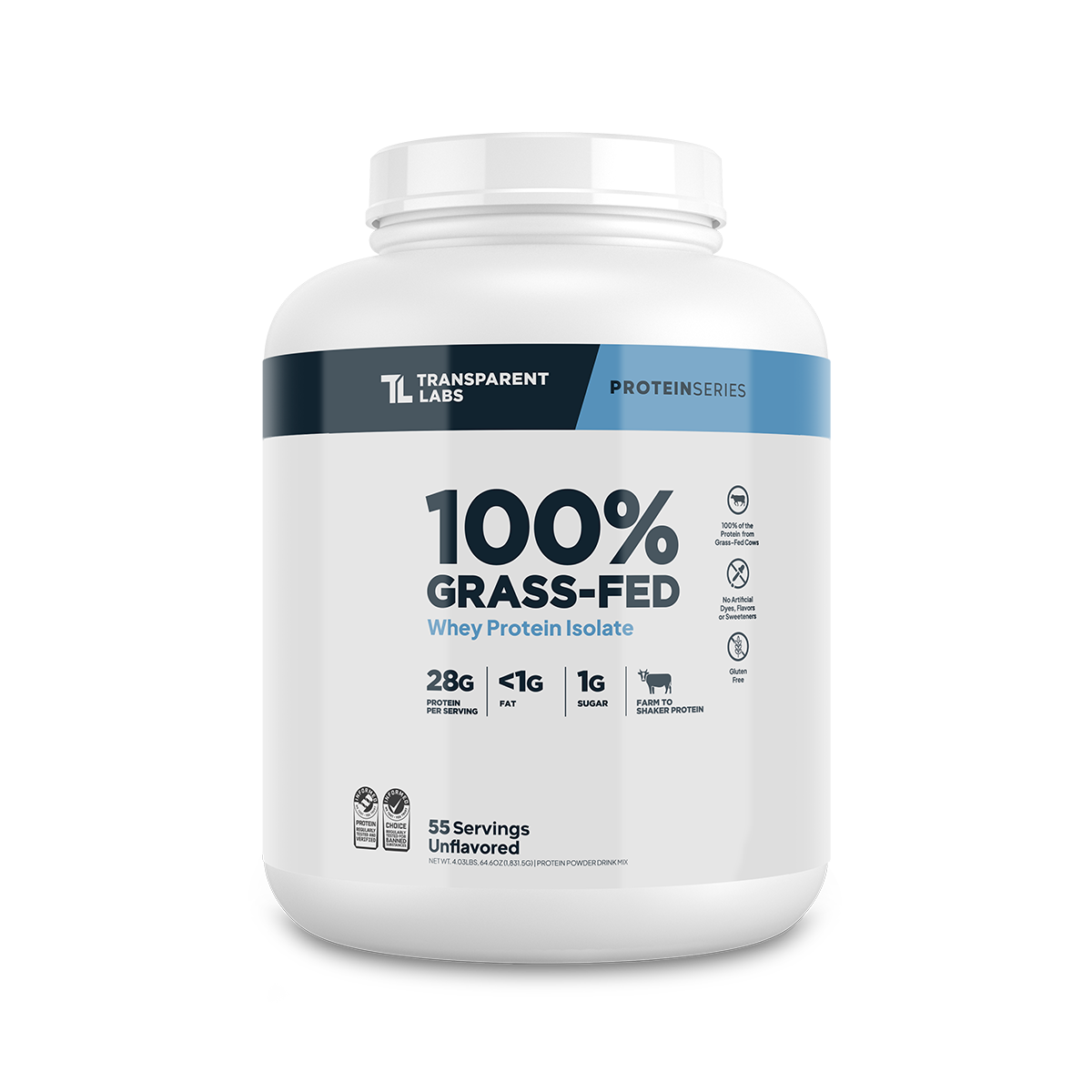 Transparent Labs Grass-Fed Whey Protein Isolate
